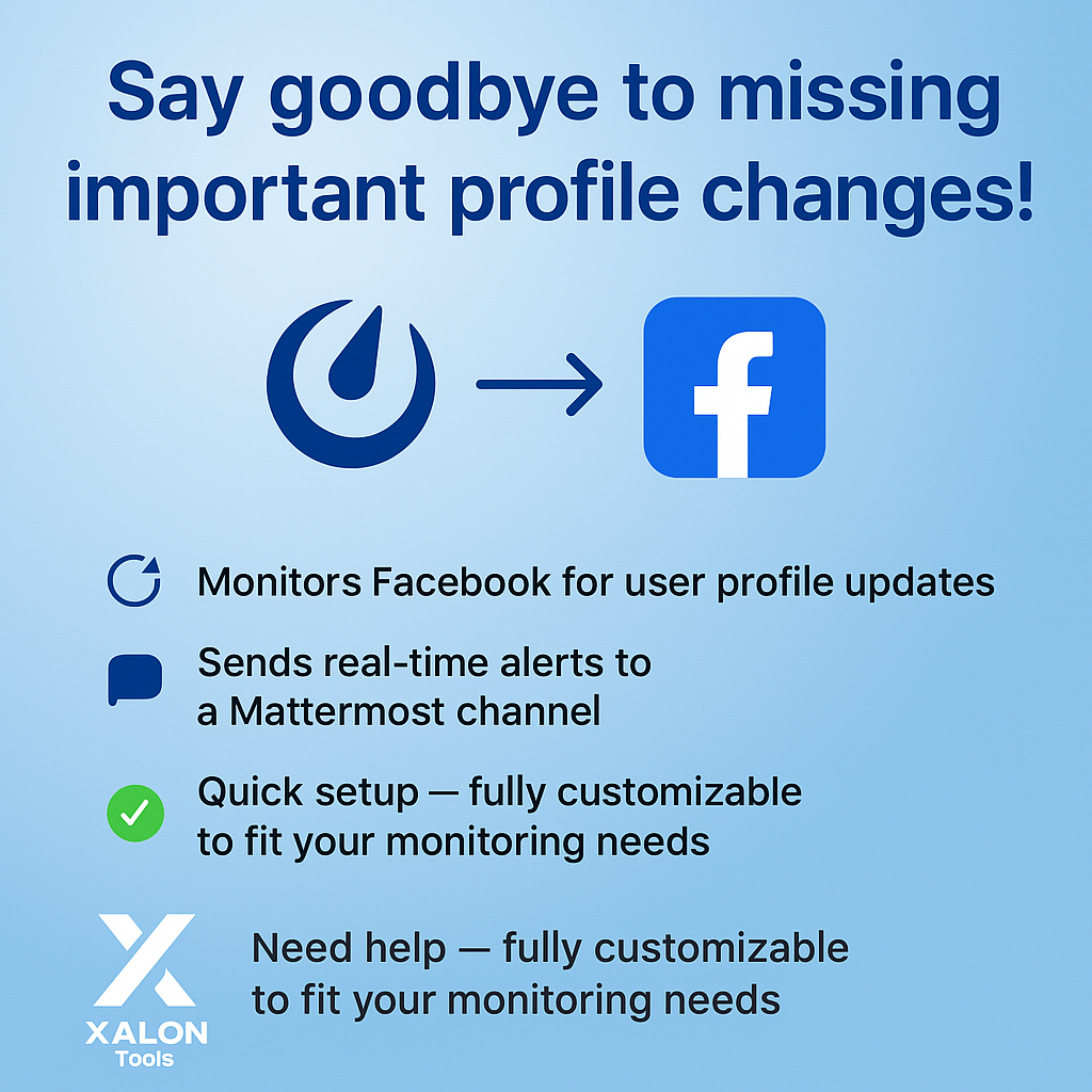 Automatic Mattermost Alert for Facebook Profile Updates