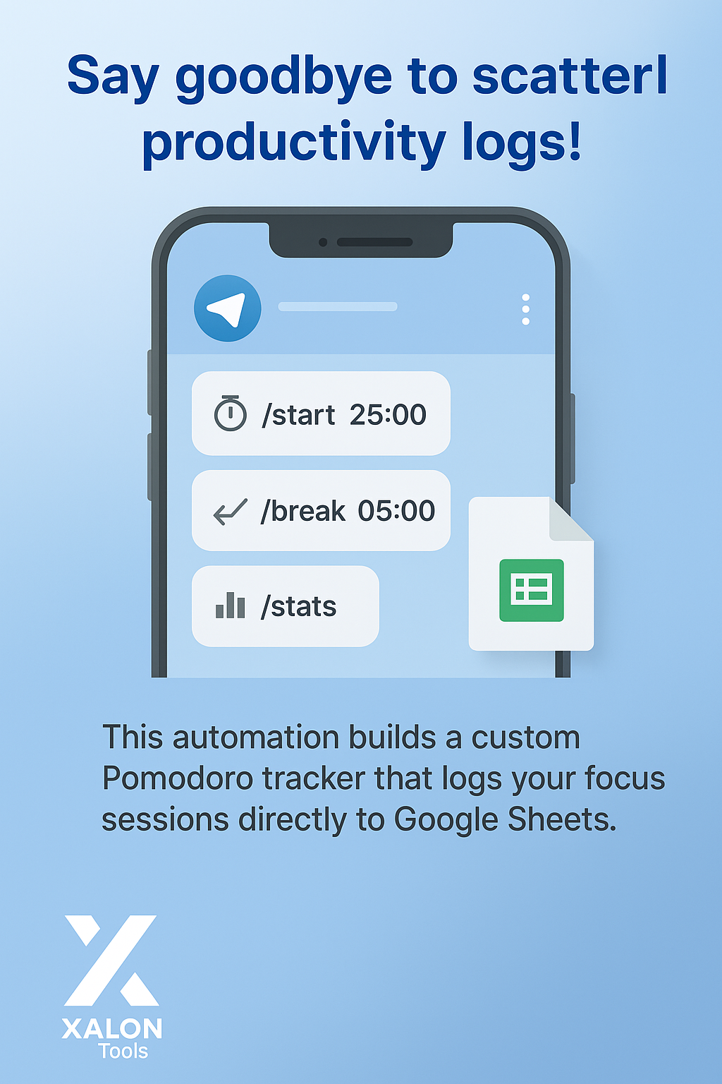 Custom Pomodoro Tracker using Telegram and Google Sheet