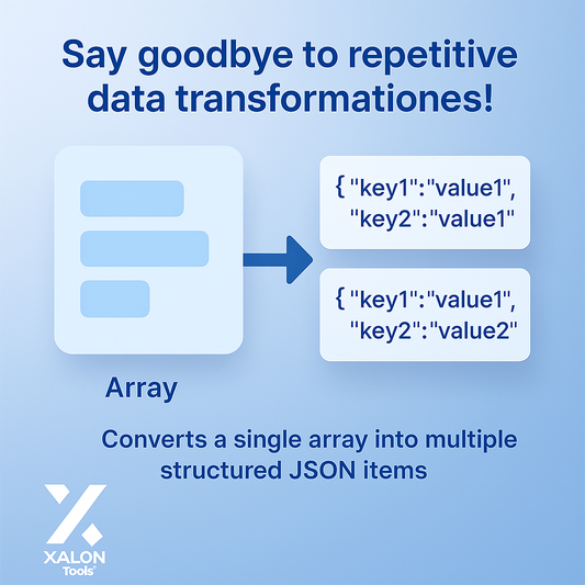 Create multiple JSON items from an array
