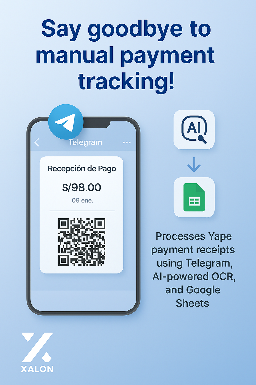 Extract Data from Yape Receipts via Telegram OCR and Store in Google Sheets