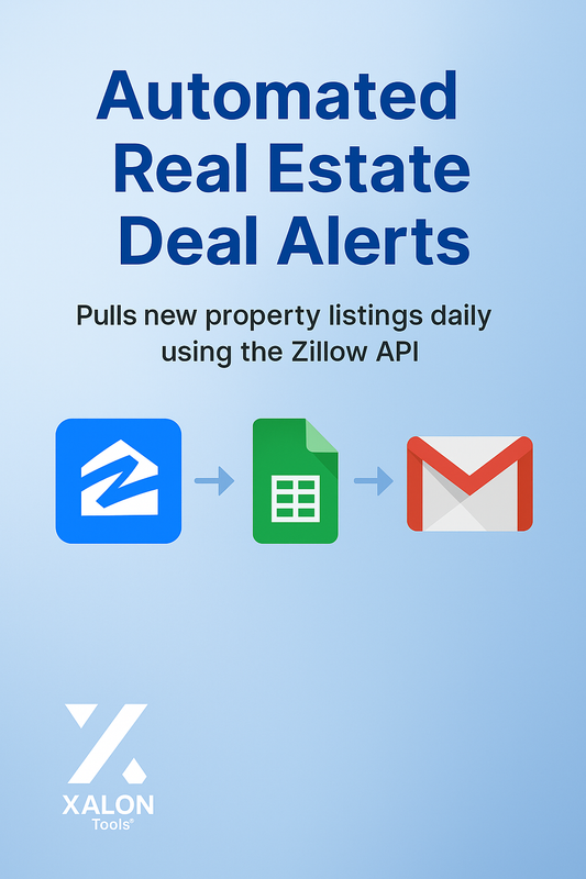 Real Estate Daily Deals Automation with Zillow API Google Sheets and Gmail