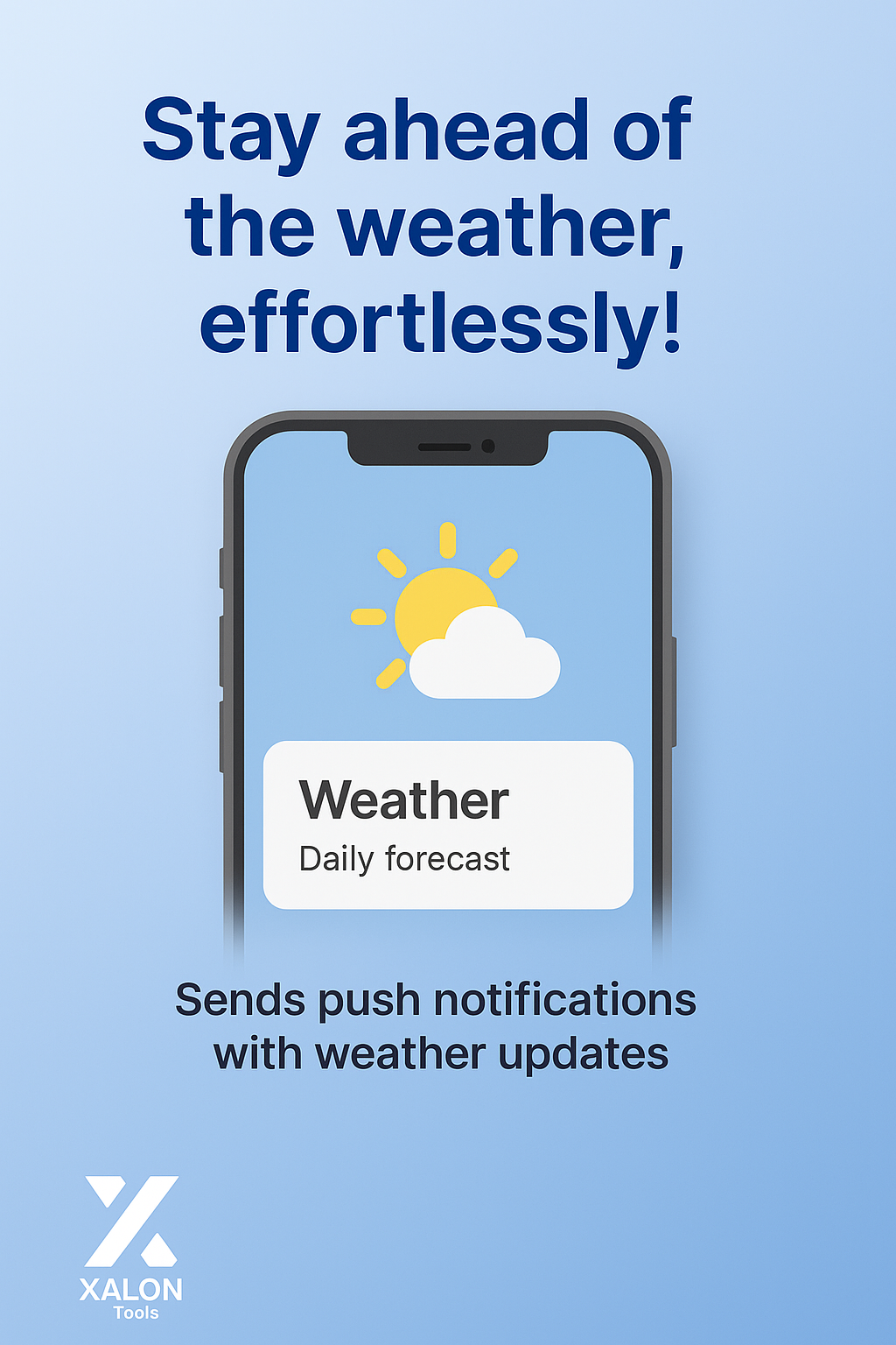 Send daily weather updates via push notification