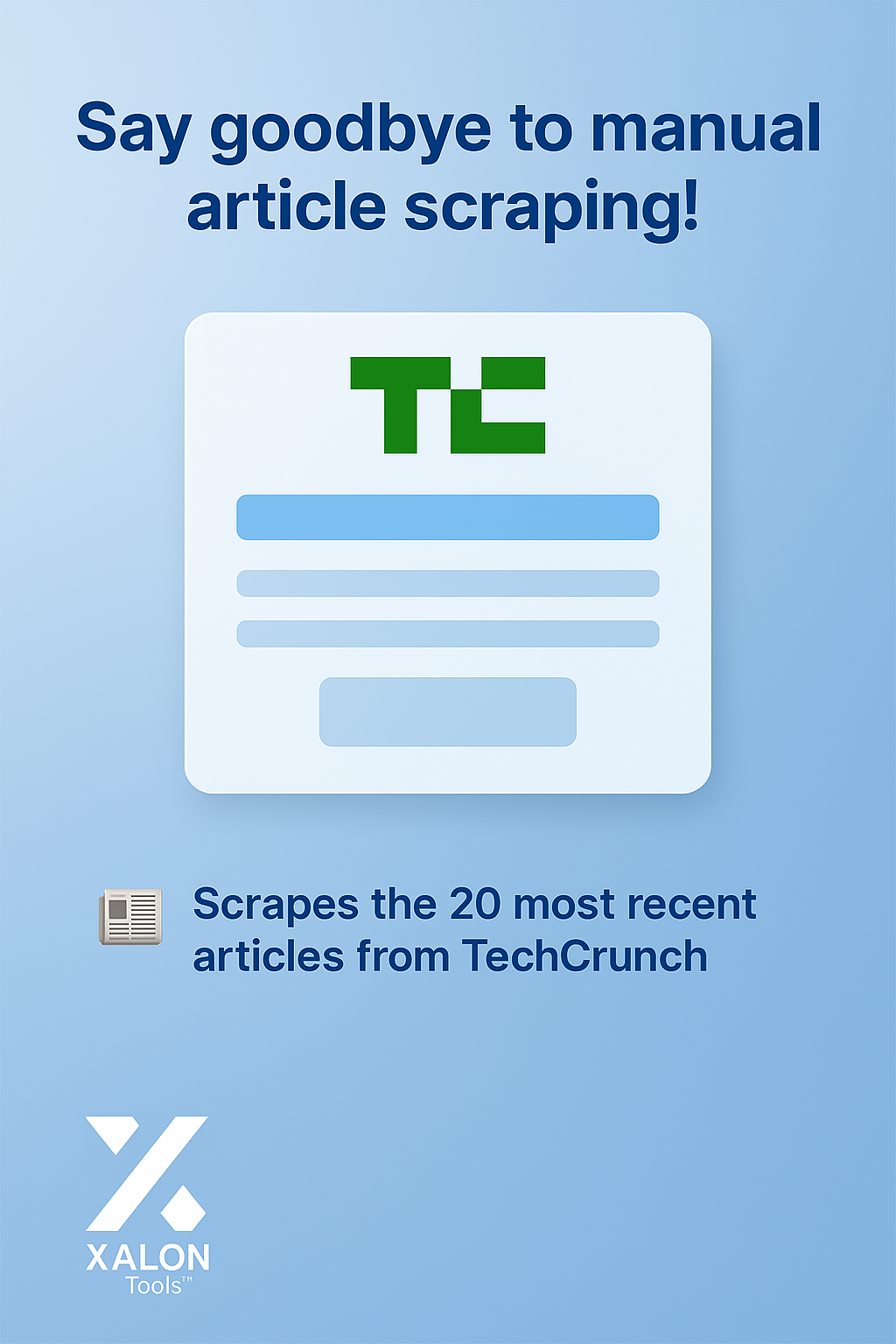Scrape Latest 20 TechCrunch Articles