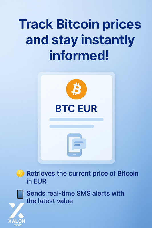 Get the price of BTC in EUR and send an SMS