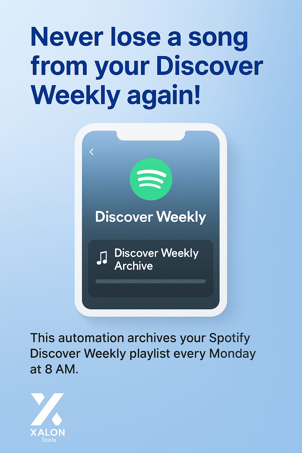 Archive Spotify's discover weekly playlist