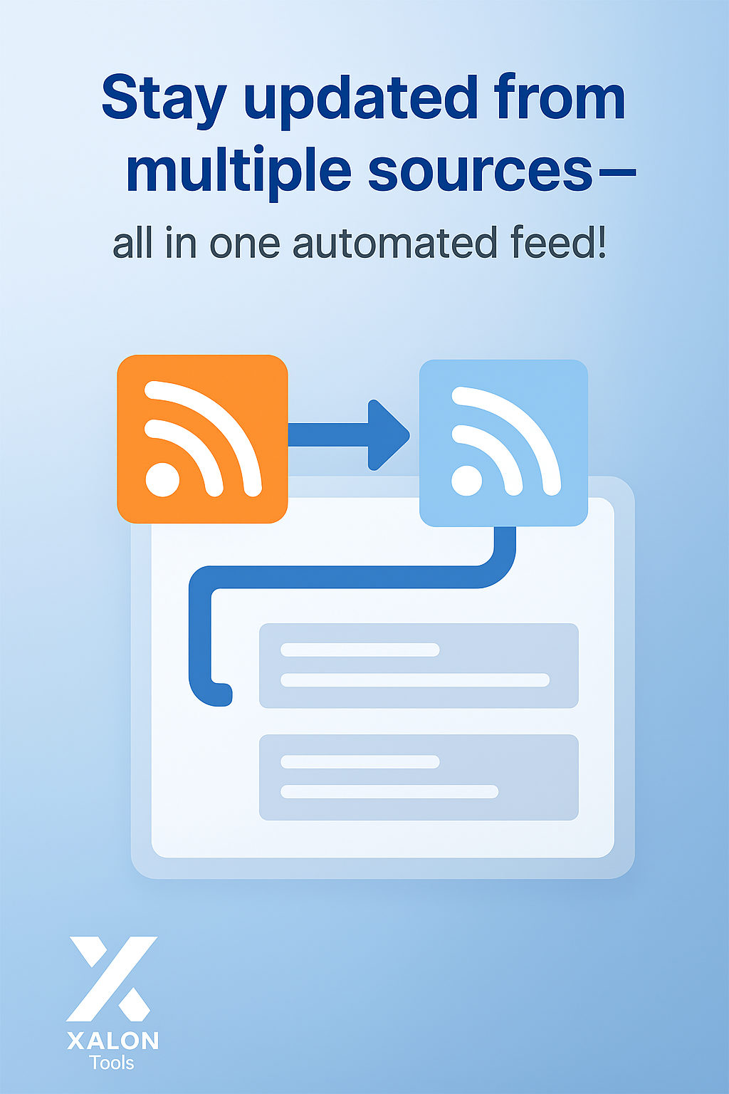 Read RSS feed from two different sources