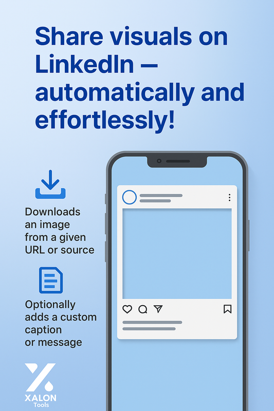 Download and post an image on LinkedIn