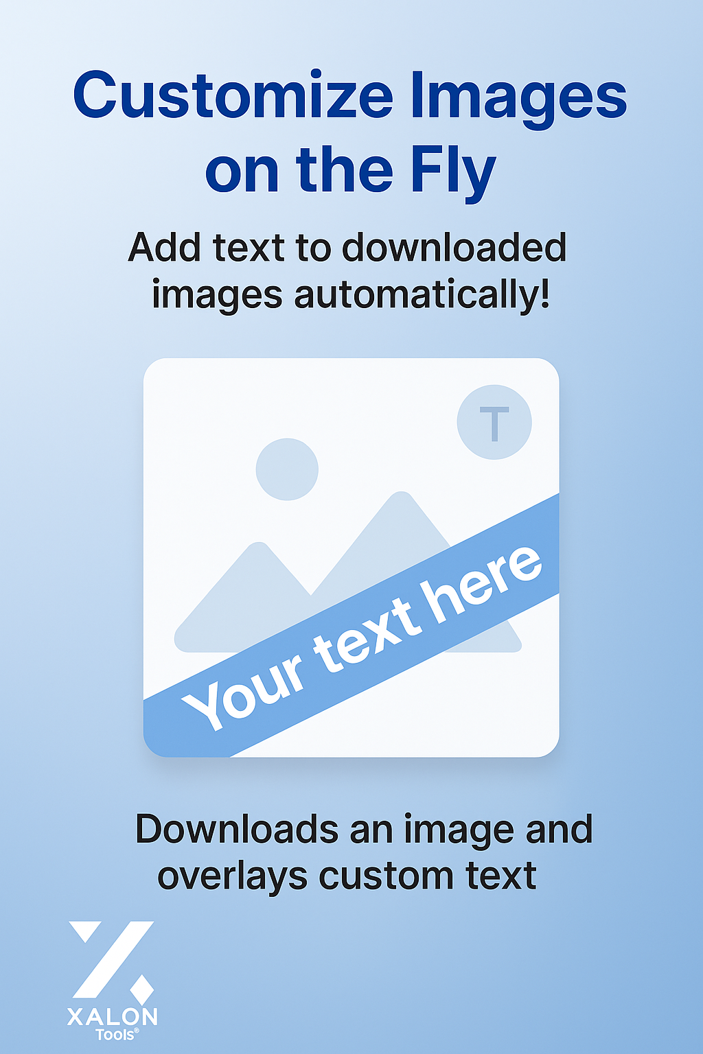 Add text to a downloaded image