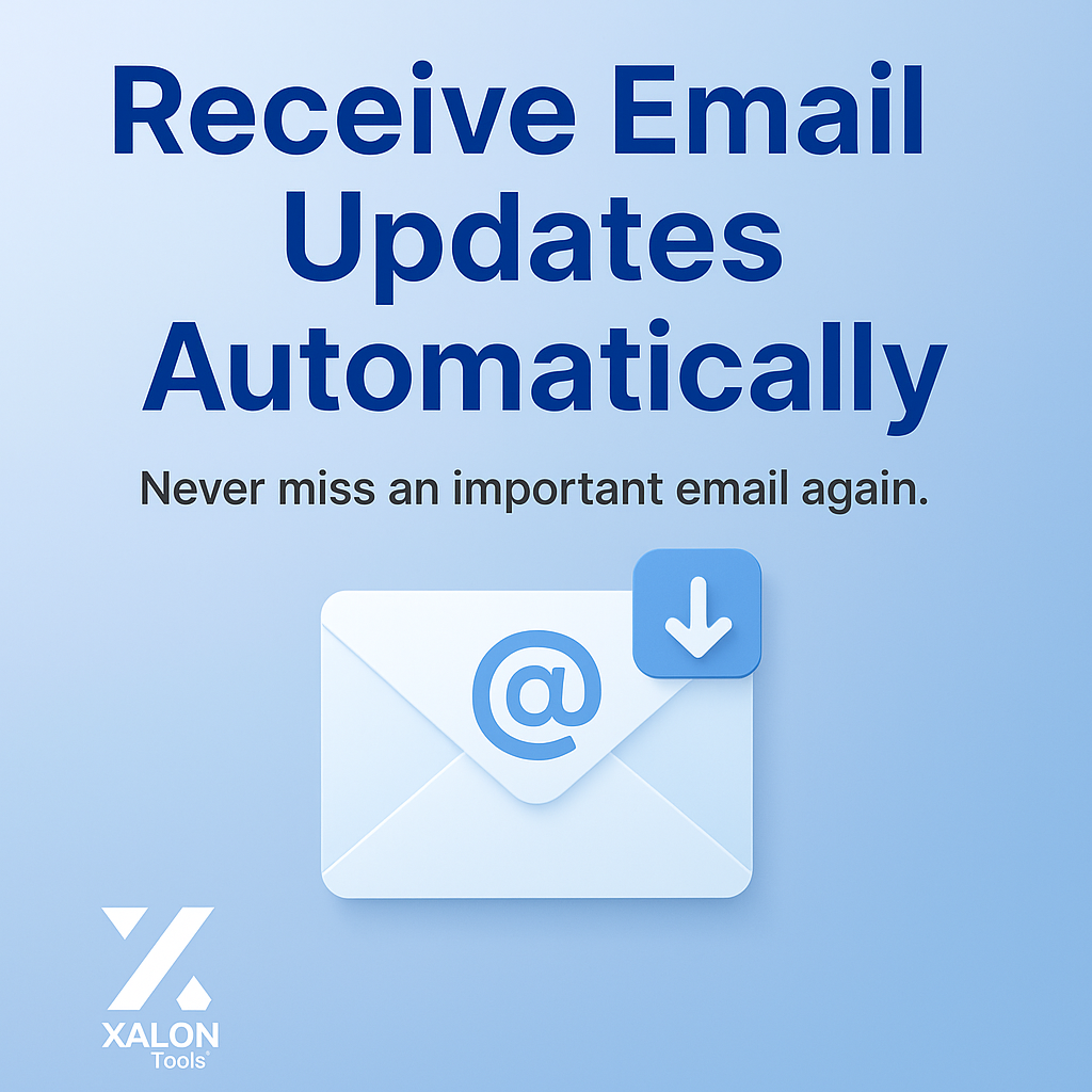 Receive email updates via IMAP