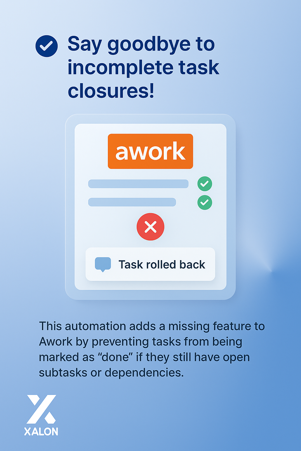 Check dependencies before completing Awork tasks (Workaround)