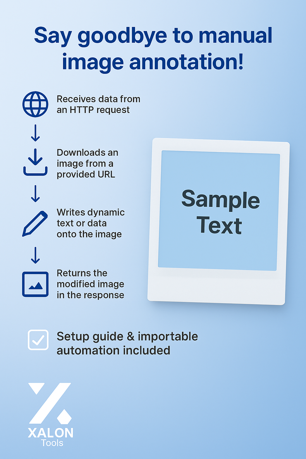 Write HTTP query string on image