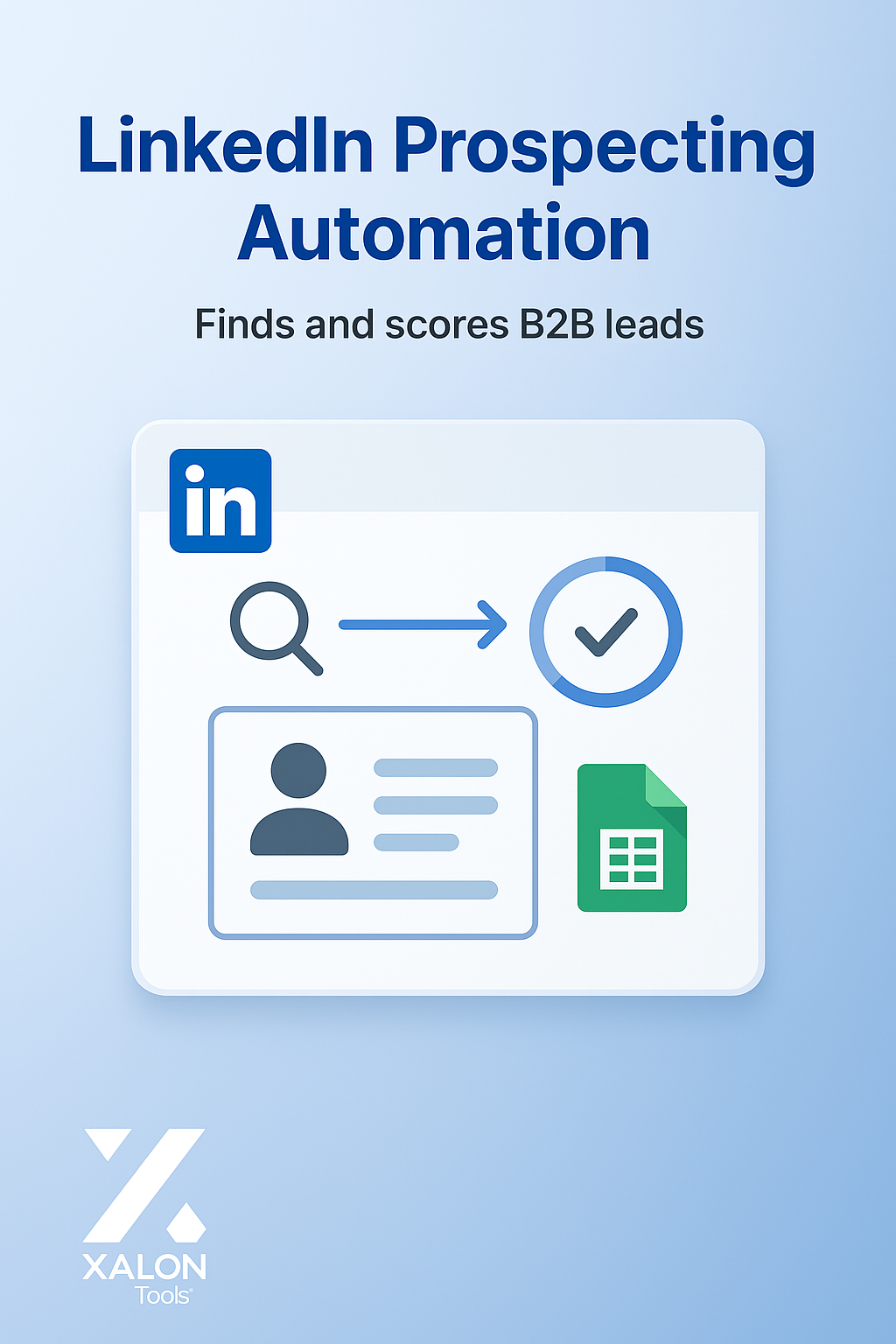 Search LinkedIn companies, Score with AI and add them to Google Sheet CRM