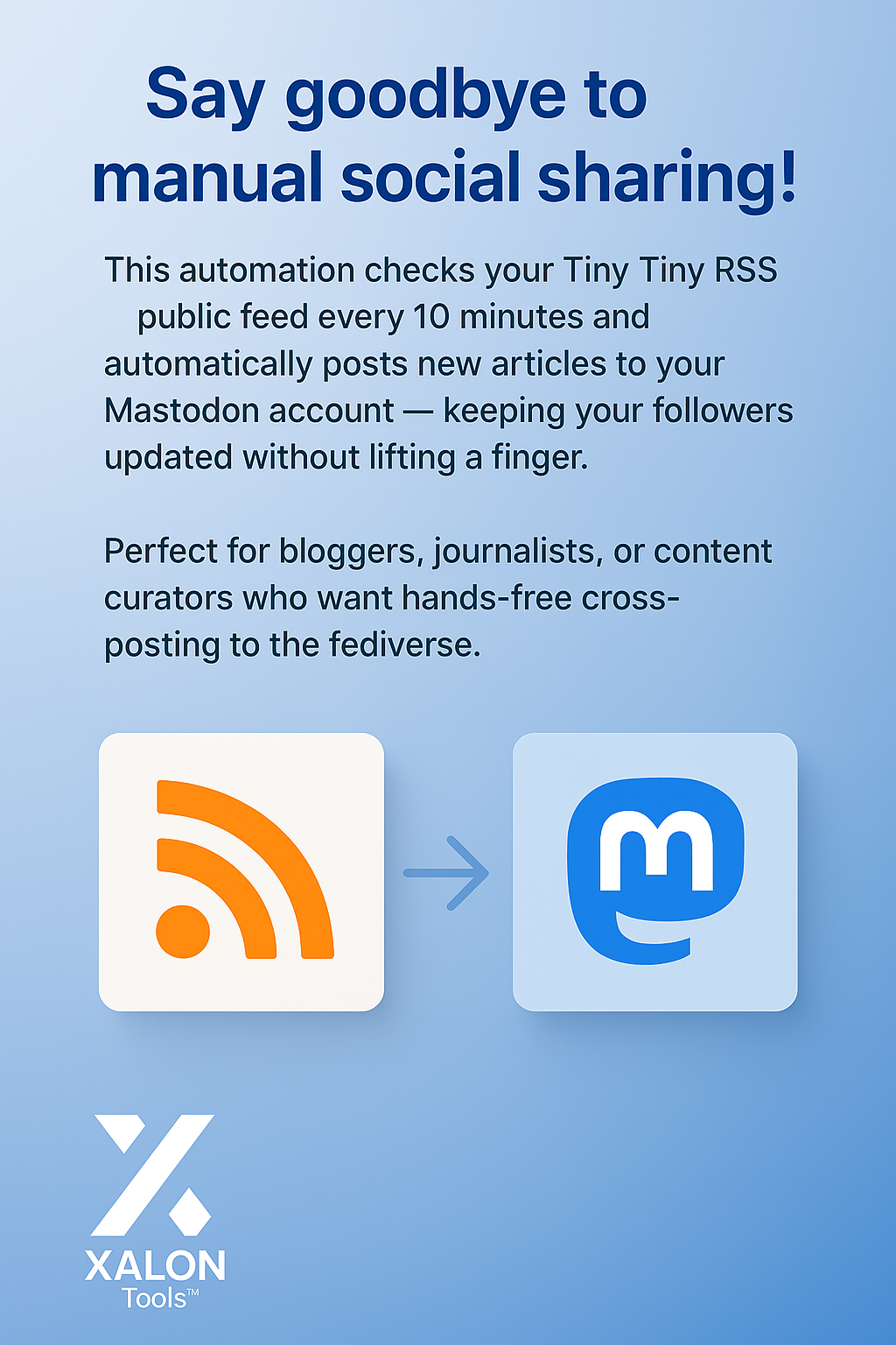 Tiny Tiny RSS (aka TT‑RSS) feed to Mastodon