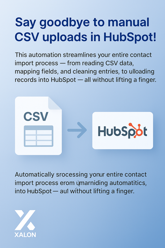CSV to HubSpot uploader with dynamic field mapping and Google Sheets integration