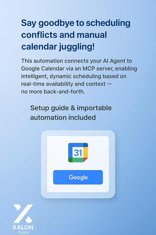 Google Calendar MCP server for AI agent with dynamic scheduling