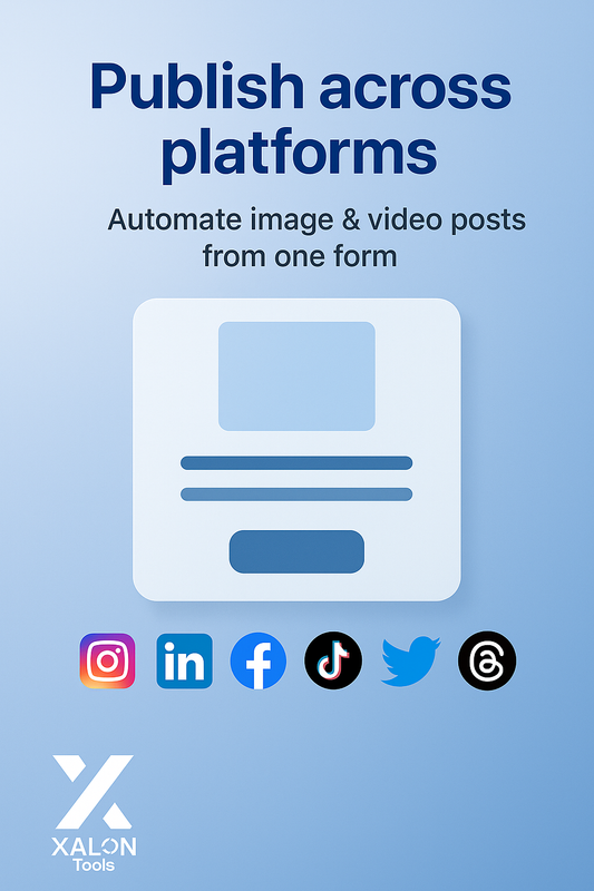 Publish image and video to multiple social media (X, Instagram, Facebook…)