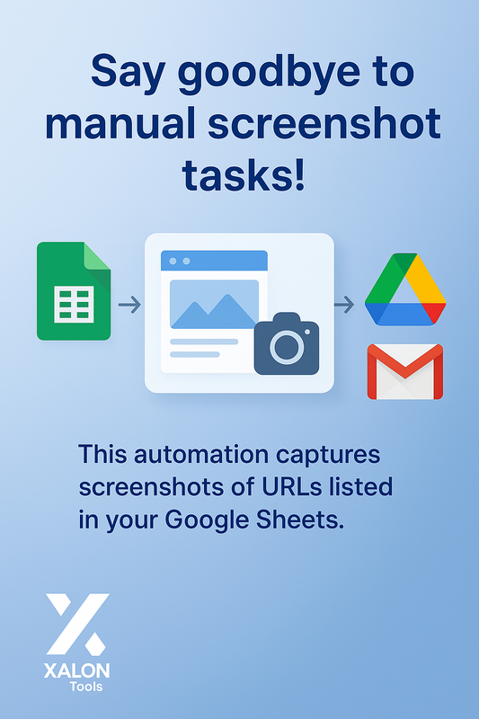 Capture URL Screenshots from Google Sheets with ScreenshotOne and Save to Drive with Gmail Alerts