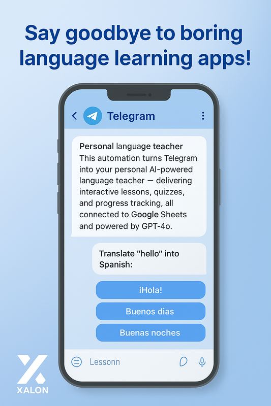 AI Powered Language Teacher with Telegram Google Sheet and GPT 4o