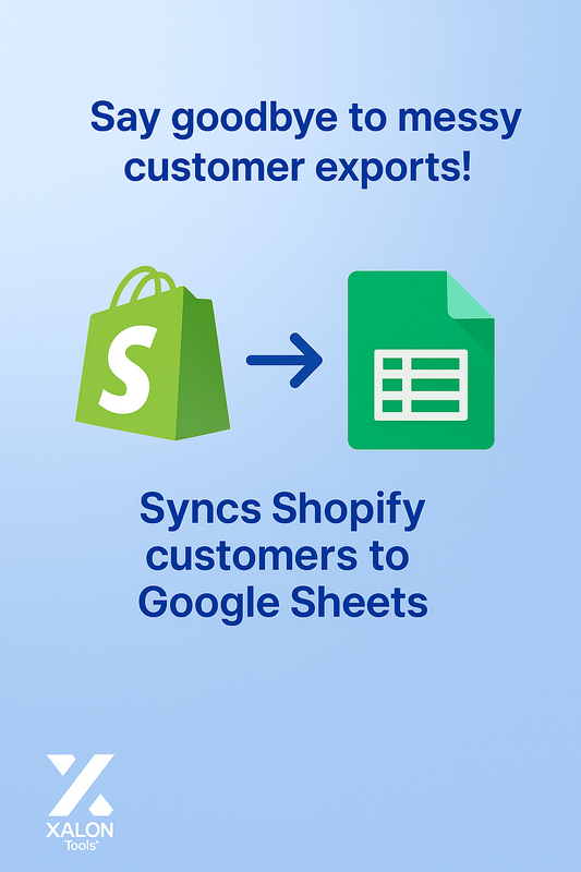Sync Shopify Customers to Google Sheets Squarespace Compatible CSV