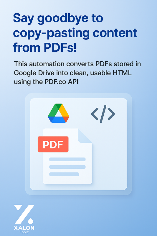 Convert PDF to HTML using PDFco and Google Drive