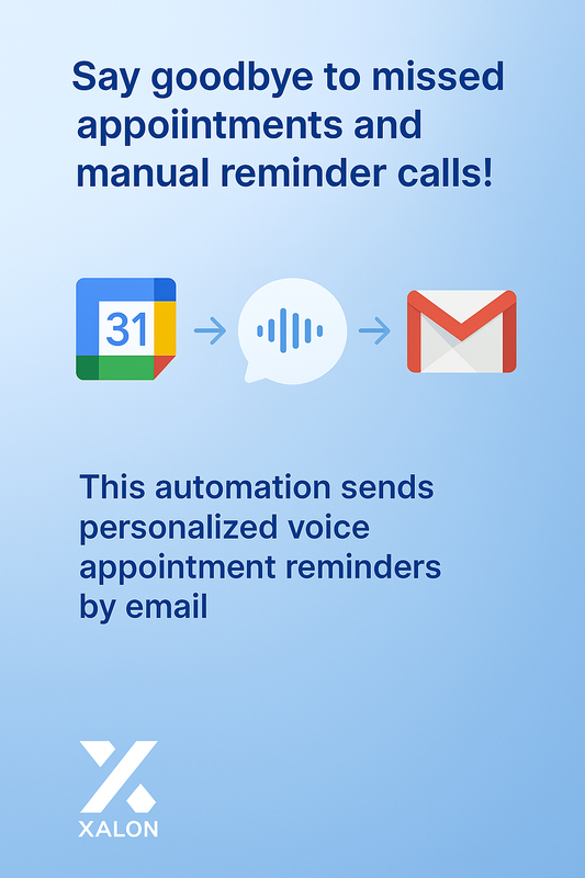 Automated Voice Appointment Reminders with Google Calendar GPT ElevenLabs Gmail