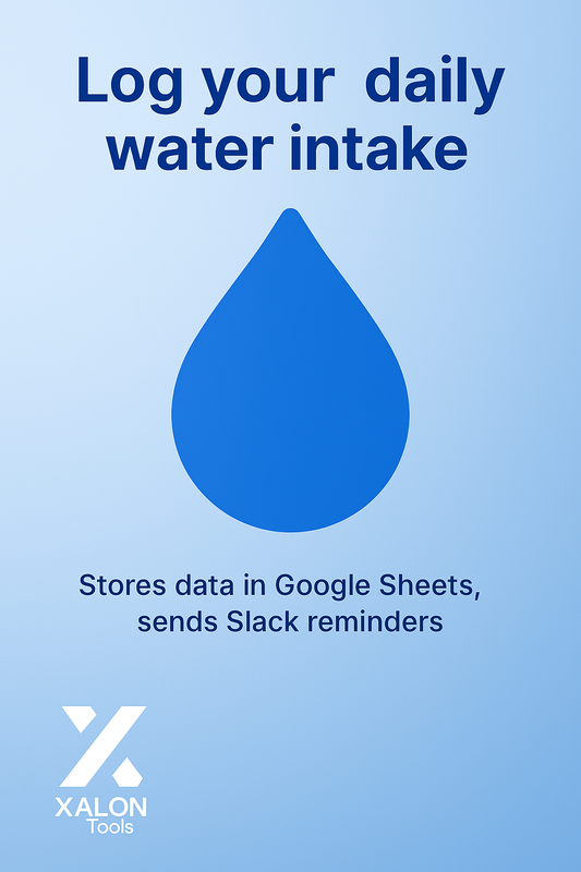 Automated Water Consumption Tracker Stored in Sheet and Notify in Slack