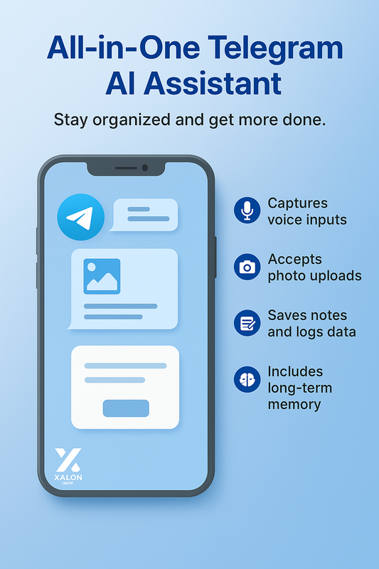 All in One Telegram Baserow AI Assistant Voice Photo Save Notes Long Term Mem