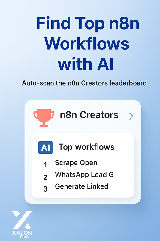 AI Agent for n8n Creators Leaderboard Find Popular Workflows