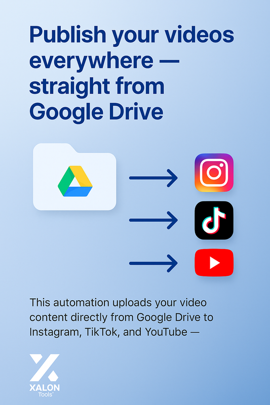 Upload to Instagram, TikTok, and YouTube from Google Drive