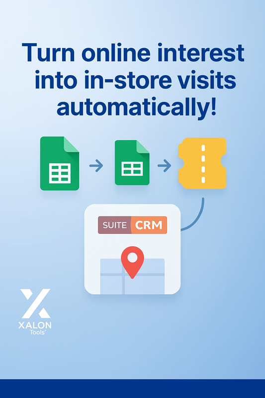 Drive to Store Lead Generation with Coupon with Google Sheets and SuiteCRM