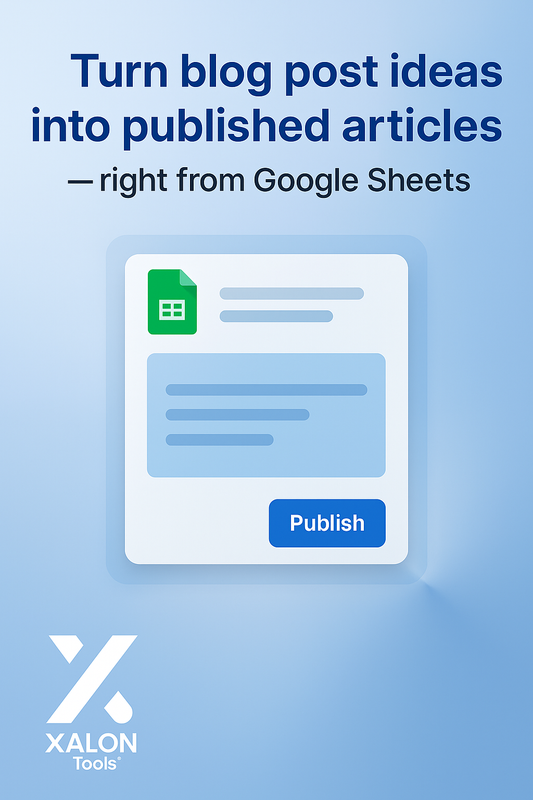 Author and Publish Blog Posts from Google Sheets