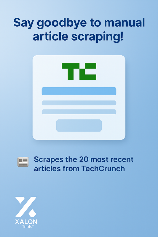 Scrape Latest 20 TechCrunch Articles