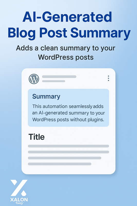 AI-Generated Summary Block for WordPress Posts