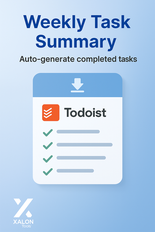 Todoist Weekly Task Summary via Email Automation