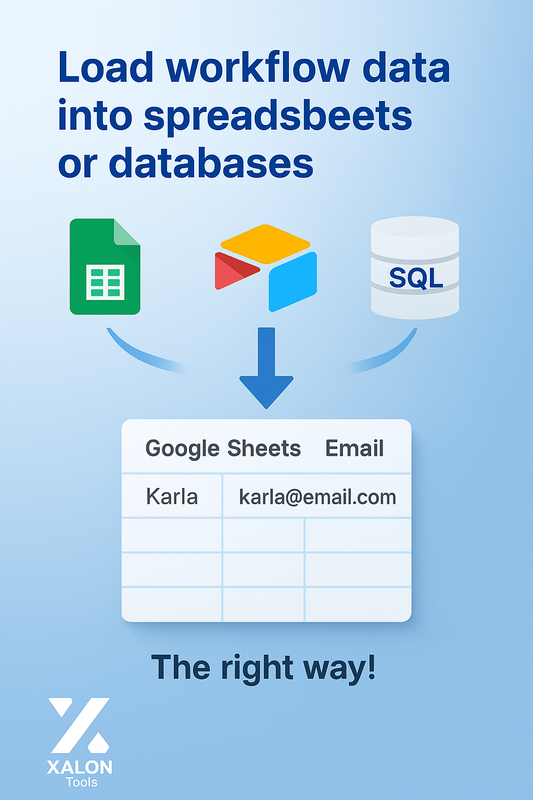 Load data into spreadsheet or database