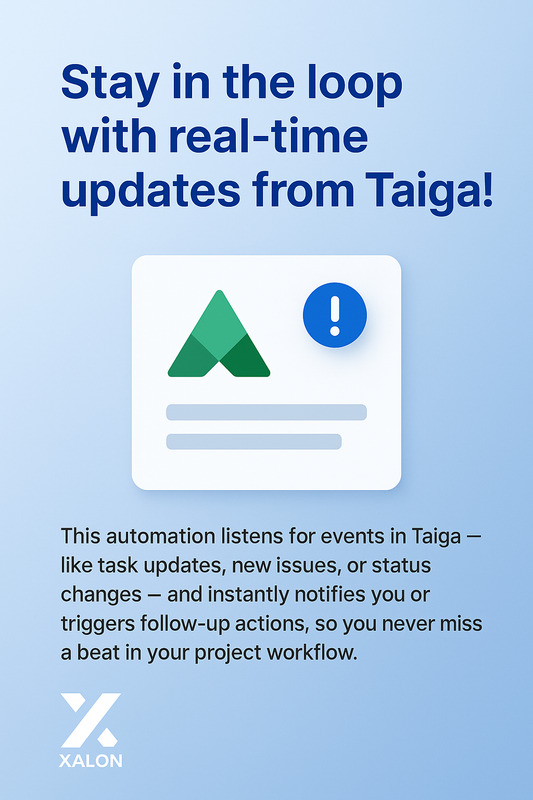 Receive updates when an event occurs in Taiga