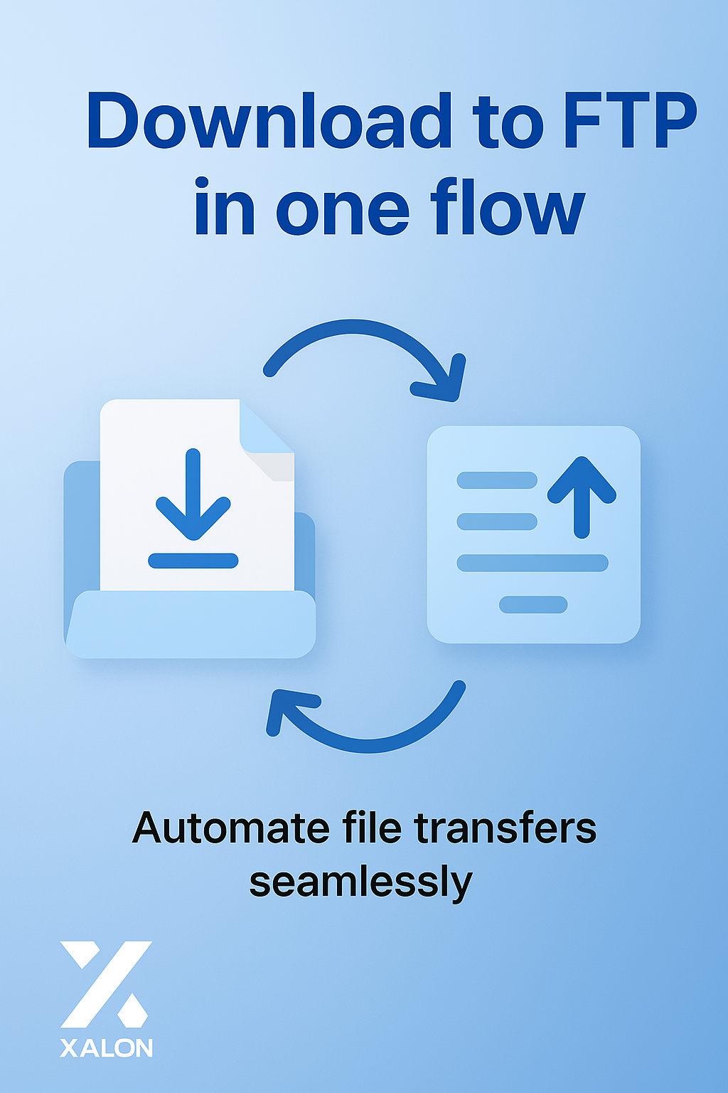 Download a file and upload it to an FTP Server
