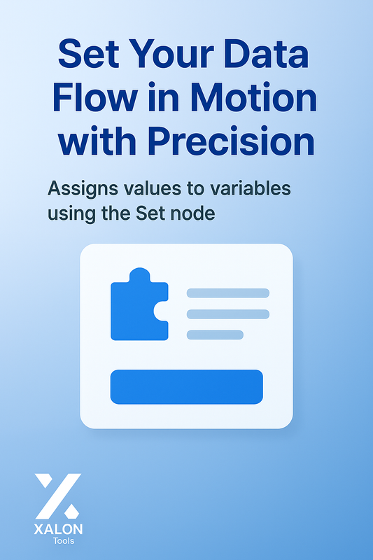 Assign values to variables using the Set node