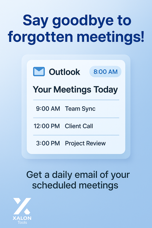 Automated Daily Outlook Calendar Meeting Digest