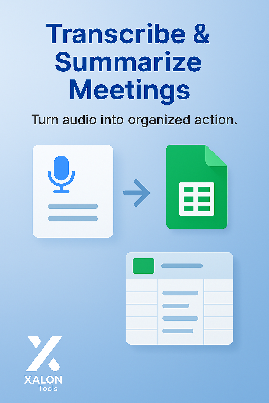 Meeting Summaries to Sheets with Whisper, GPT-4 & Drive