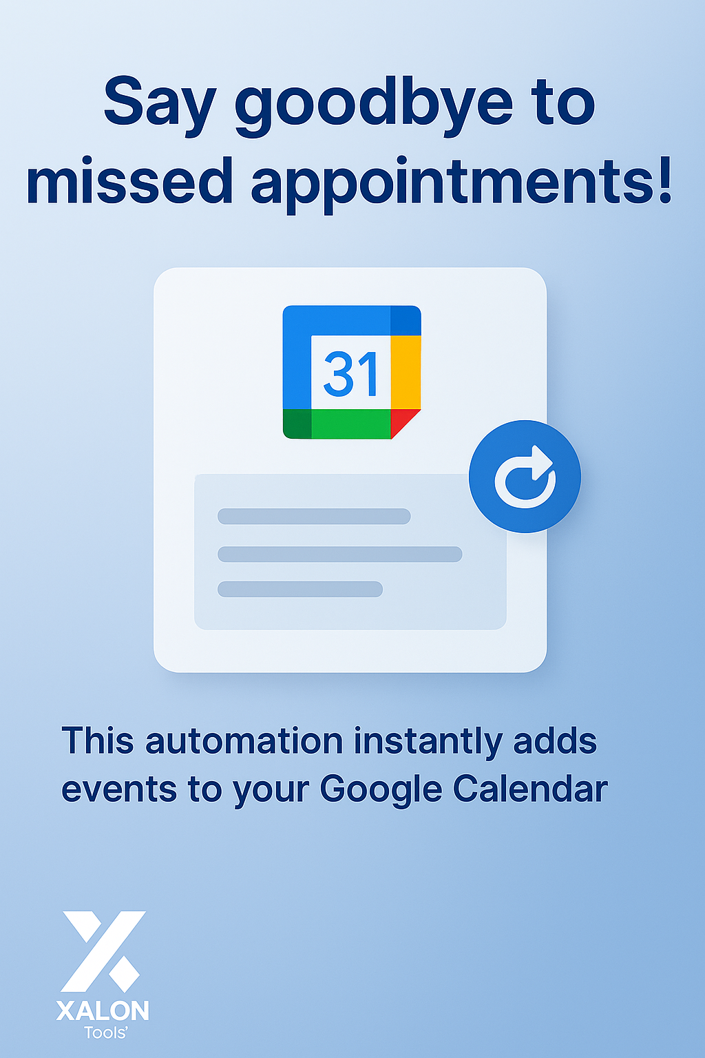 Add a event to Google Calendar automatically