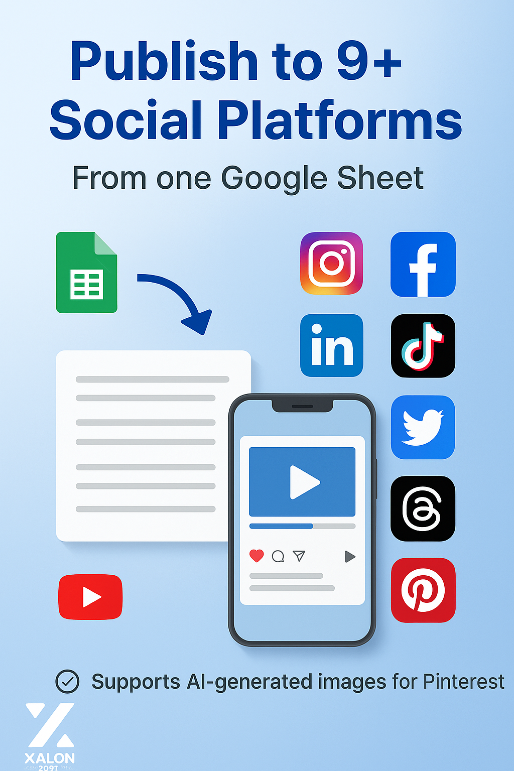 Multi-Network Video Publishing with Google Sheets & Blotato