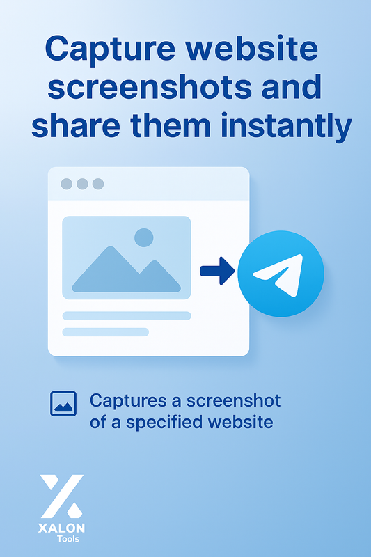 Create a website screenshot and send via Telegram Channel