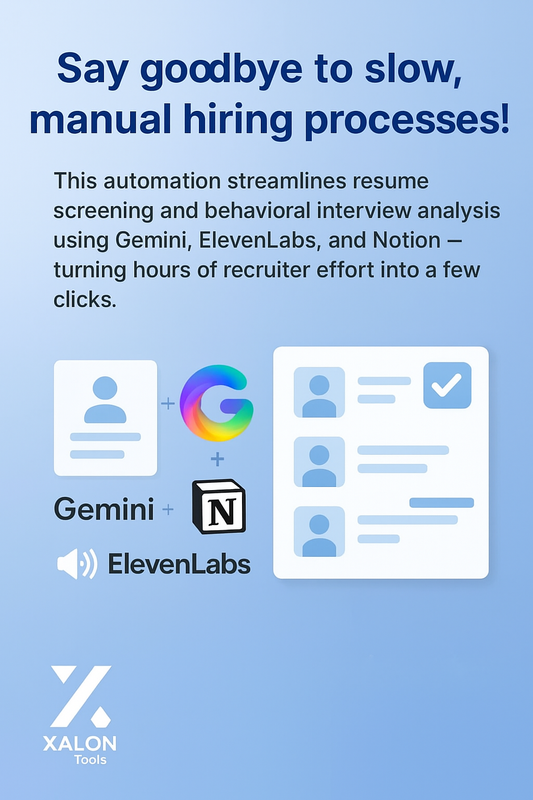 Resume screening and behavioral interviews with Gemini, ElevenLabs and Notion ATS