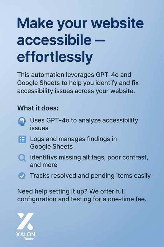 Improve Your Website Accessibility with GPT‑4o and Google Sheet